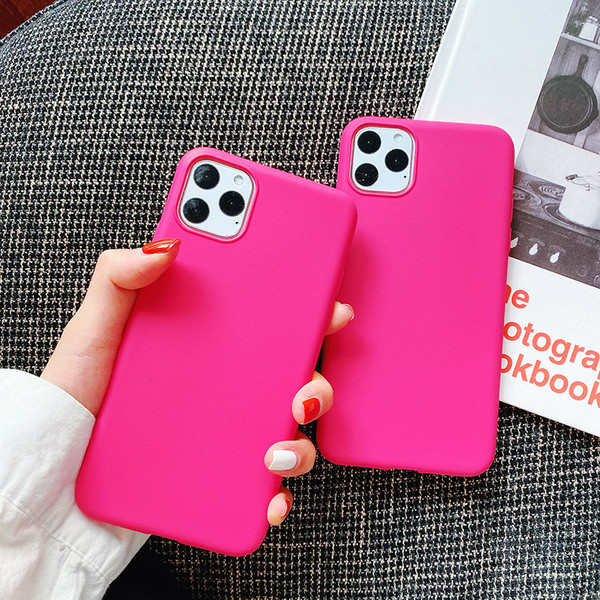 Vienkārša modeļa ciklamena maciņš iPhone 11 Pro Max