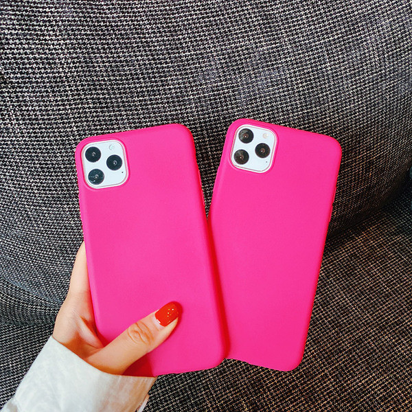 Vienkārša modeļa ciklamena maciņš iPhone 11 Pro Max