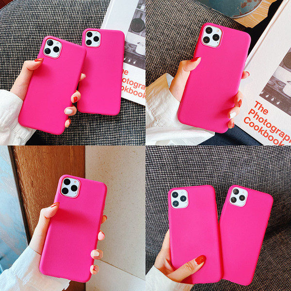 Vienkārša modeļa ciklamena maciņš iPhone 11 Pro Max