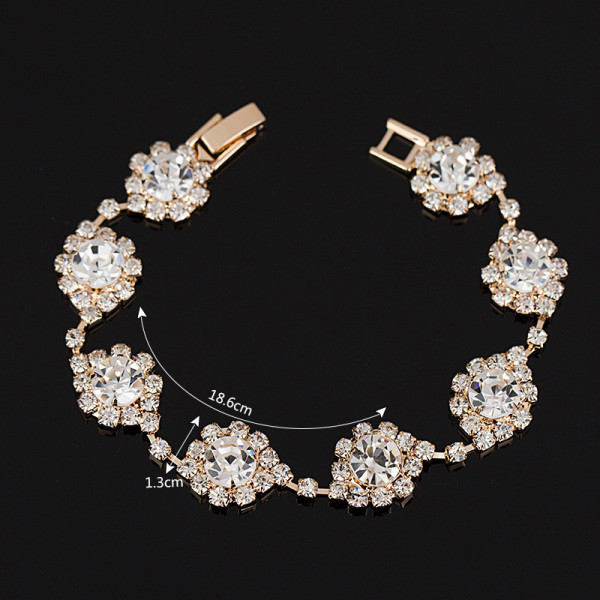 Stiilne naiste hõbedane kivikestega käevõru