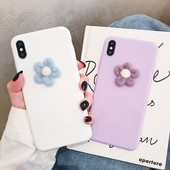 Silikonska maska sa 3D cvjetnim elementom za iPhone XS