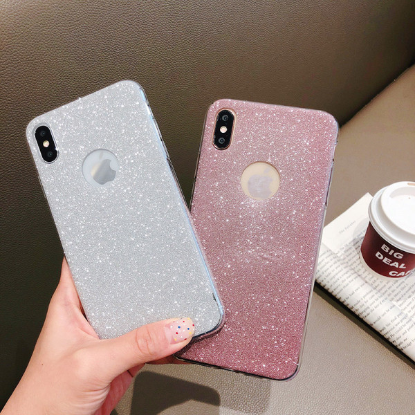 Θήκη σιλικόνης με γυαλιστερά σωματίδια για το iPhone XS