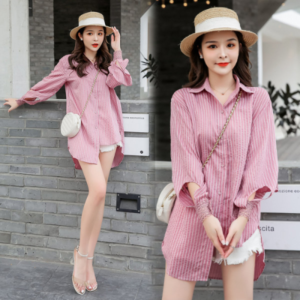 Jauna modeļa sieviešu krekls ar klasisku apkakli - asimetrisks modelis