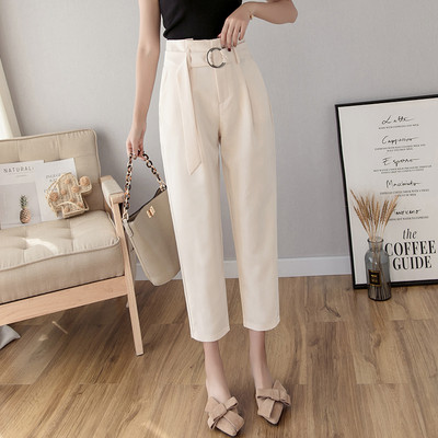 Модерен дамски панталон с колан и джобове