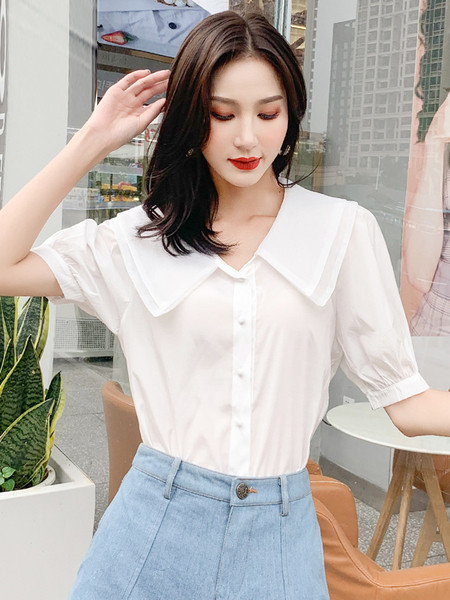 Sieviešu ikdienas krekls ar 3/4 piedurknēm un špica kakla izgriezumu