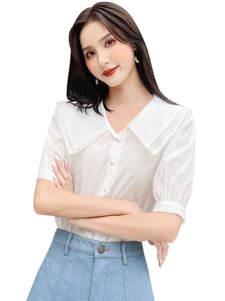 Sieviešu ikdienas krekls ar 3/4 piedurknēm un špica kakla izgriezumu