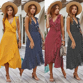 Casual Lady`s Dress Ασύμμετρη μοτίβο