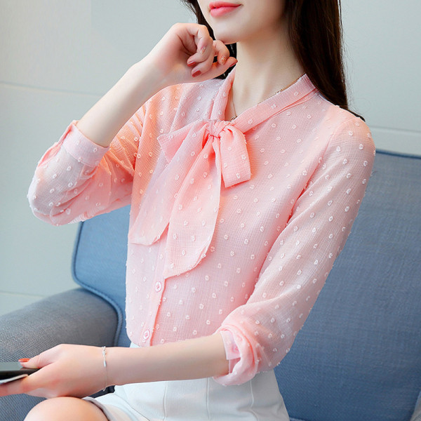 Дамска ежедневна риза в три цвята с дълъг ръкав