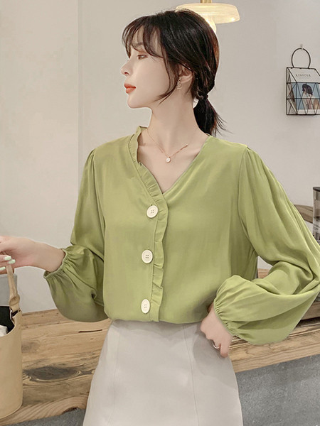 Női alkalmi ing széles modell fehér zöld és piros színben