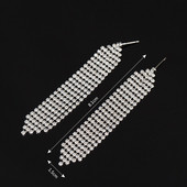 Modern női ezüst fülbevaló kövekkel