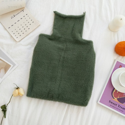 Női pulóver magas gallérral