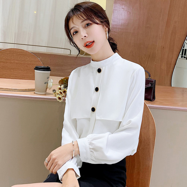 Cămașă elegantă de damă cu mâneci lungi în trei culori