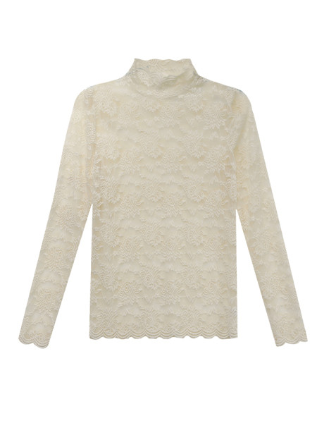 Дамска модерна дантелена блуза втален модел