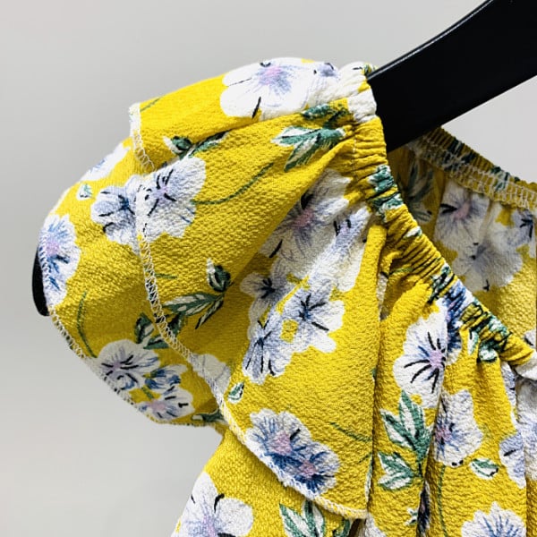 Maieu de dama model nou cu decolteu barca si motiv floral