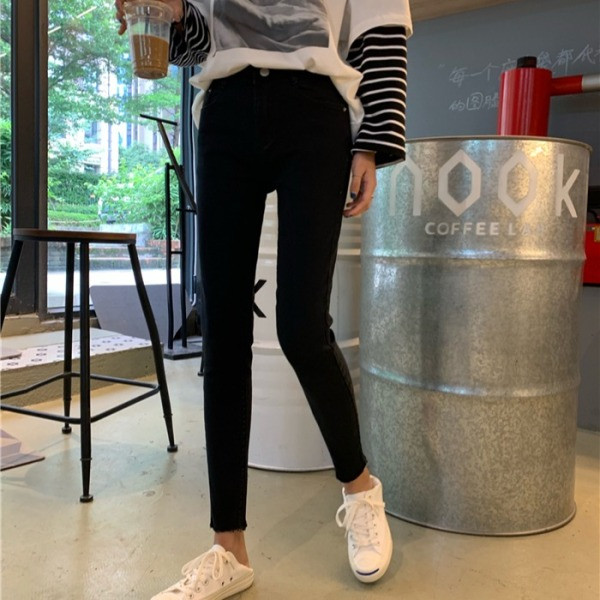 Blugi de dama mulati model uni cu talie inalta