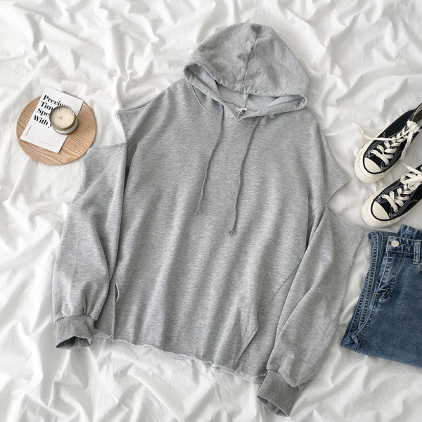 Moteriška laisvalaikio palaidinė ilgomis rankovėmis ir gobtuvu