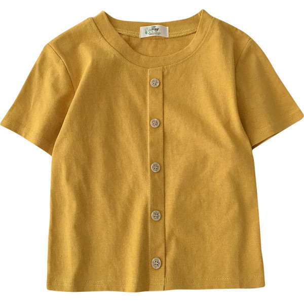 Sieviešu t-krekls ar pogām un ovālu kakla izgriezumu