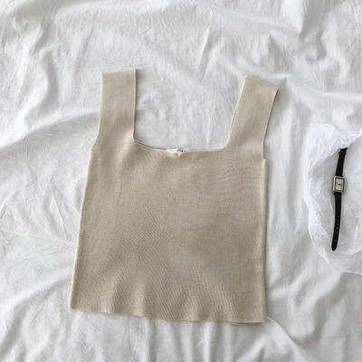 Maieu de zi cu zi pentru damă, cu decolteu pătrat și bretele largi