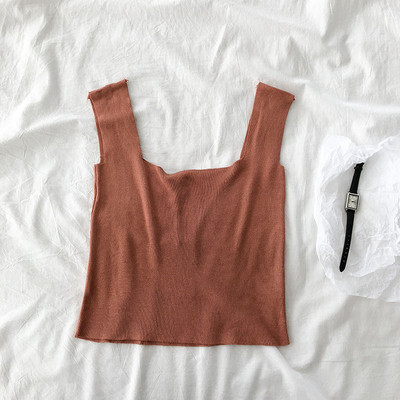 Maieu de zi cu zi pentru damă, cu decolteu pătrat și bretele largi