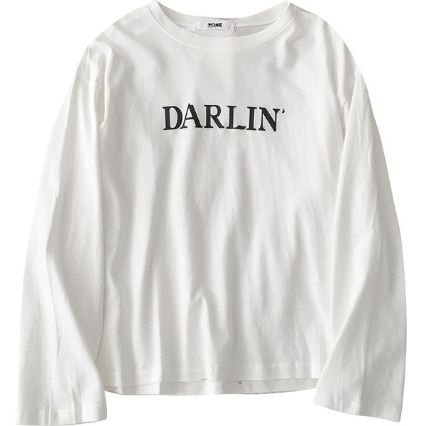 Дамска блуза с овално деколте и надпис