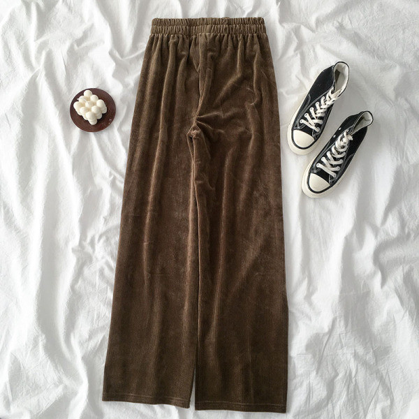 Pantaloni casual dama stil retro cu talie elastica