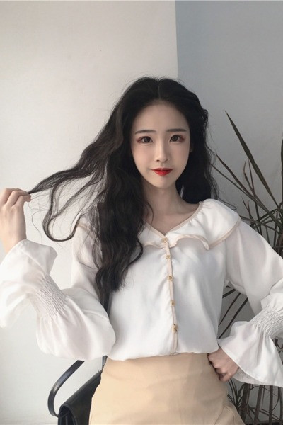 Нов модел дамска риза с копчета и дълъг ръкав 