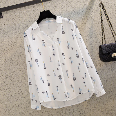 Jauna modeļa sieviešu krekls ar špica kakla izgriezumu un garām piedurknēm