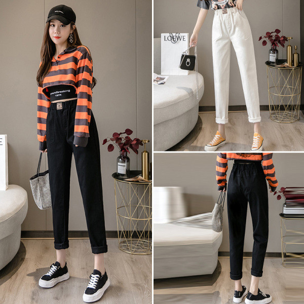 Alkalmi női nadrág magas derékkal