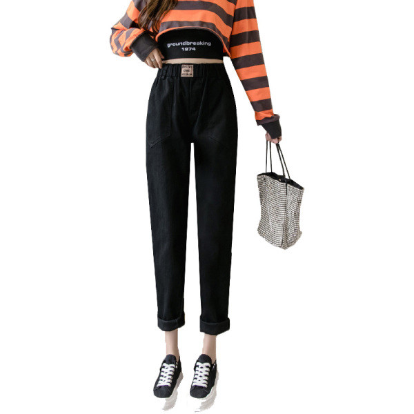 Alkalmi női nadrág magas derékkal