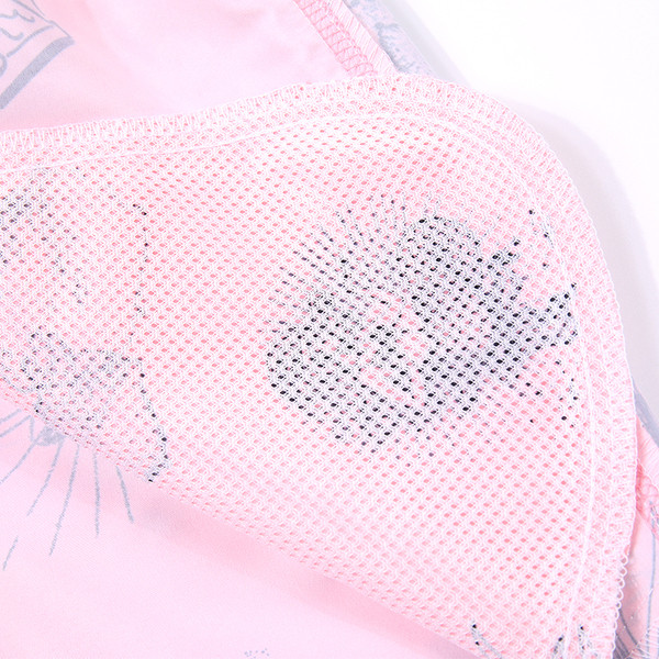 Rózsaszín férfi strandnadrág gumírozott derékkal és rátétekkel