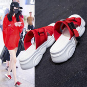 Дамски ежедневни чехли с висока подметка и каишки