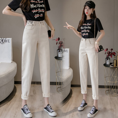 Modern női nadrág magas derékkal és zsebes zsebbel