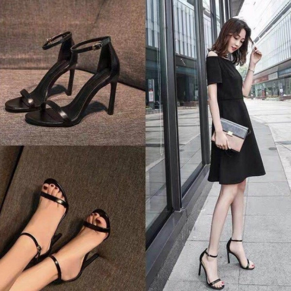 Sieviešu modernas augstpapēžu kurpes ar sprādzi