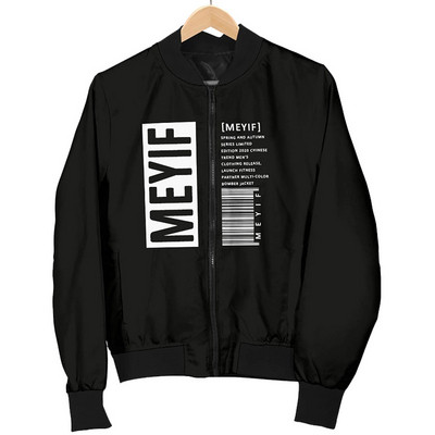 Geaca de barbati rezistenta la vant cu guler oval, fermoar si aplicatii