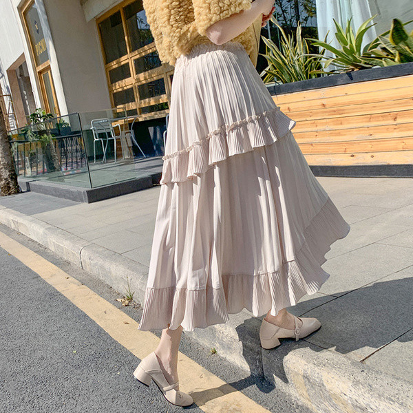 Fusta asimetrica de dama model nou cu talie inalta