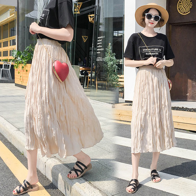 Moderni sieviešu garie svārki ar augstu vidukli - A-līnija