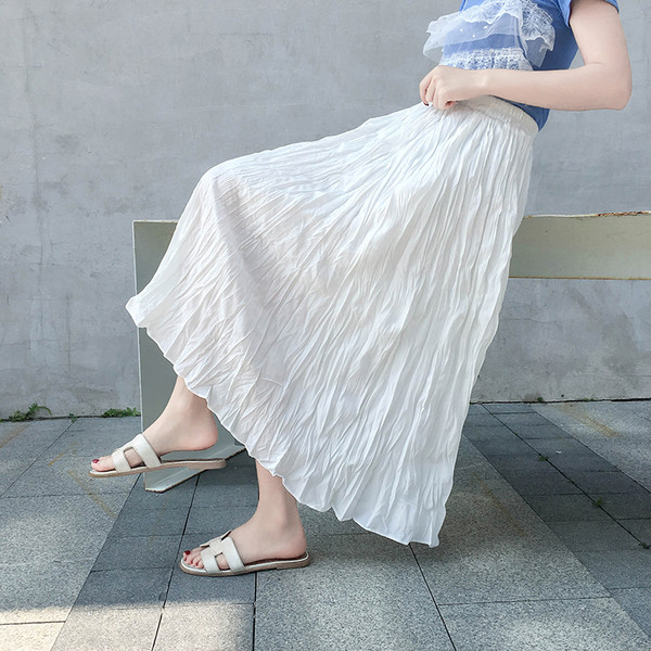 Moderni sieviešu garie svārki ar augstu vidukli - A-līnija