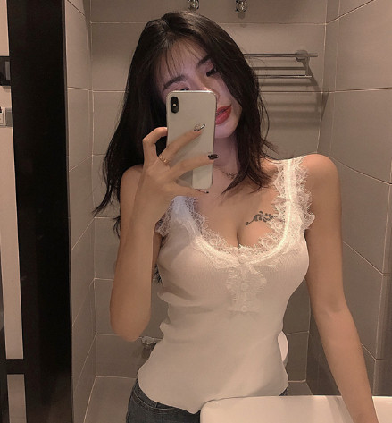 Novi model proljetno-ljetne majice bez rukava sa čipkom