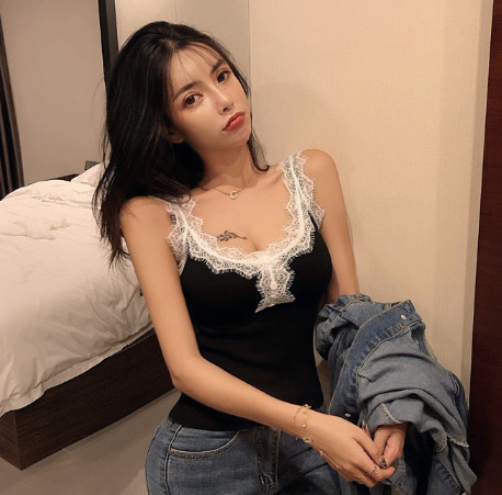 Novi model proljetno-ljetne majice bez rukava sa čipkom