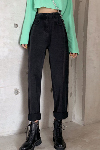 Model nou blugi de primavara cu talie inalta model lat