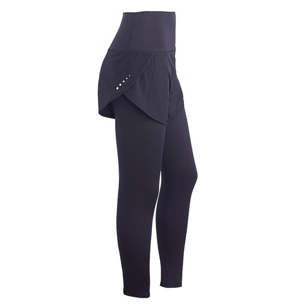 Sieviešu sporta legingi + šorti no ātri žūstoša auduma ar augstu vidukli