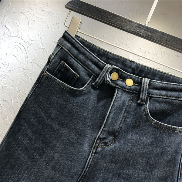 Női farmer magas derékkal és zsebekkel kék - egyenes modellben