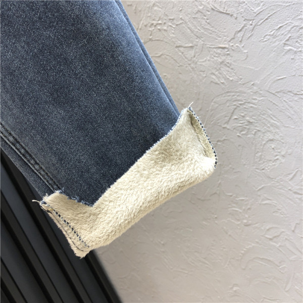 Női farmer magas derékkal és zsebekkel kék - egyenes modellben