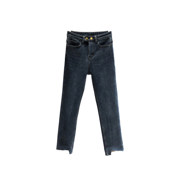 Női farmer magas derékkal és zsebekkel kék - egyenes modellben