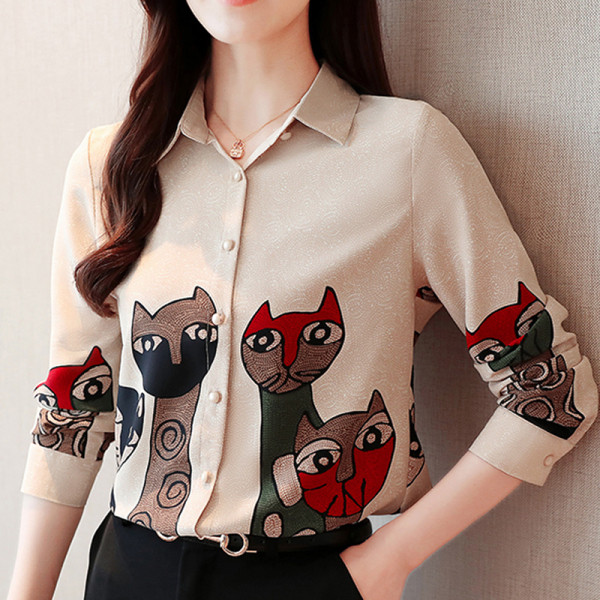 Modern női ing klasszikus gallérral és rátéttel