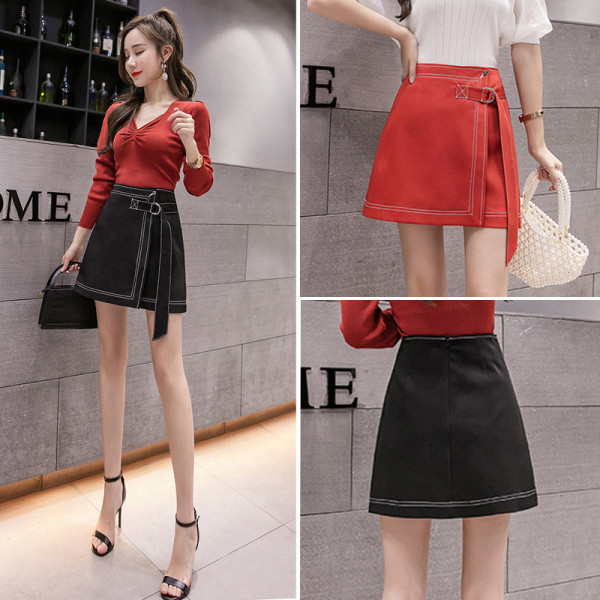 Sieviešu svārki ar augstu vidukli un A-līnijas jostu