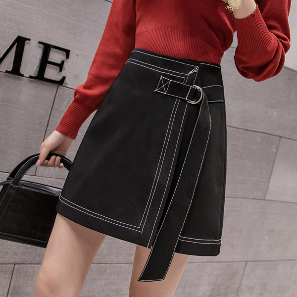 Sieviešu svārki ar augstu vidukli un A-līnijas jostu