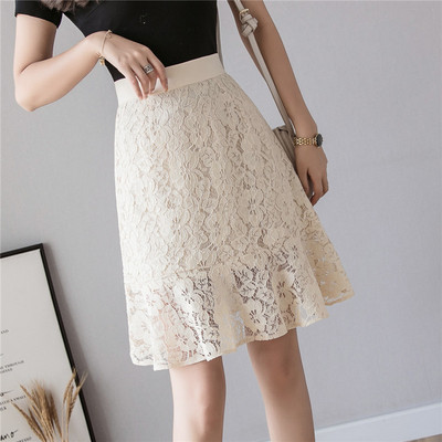 Uue mudeli kõrge vöökohaga naiste pitsseelik – lõikega mudel