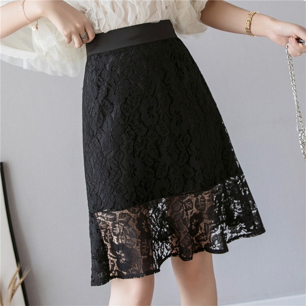 Uue mudeli kõrge vöökohaga naiste pitsseelik – lõikega mudel