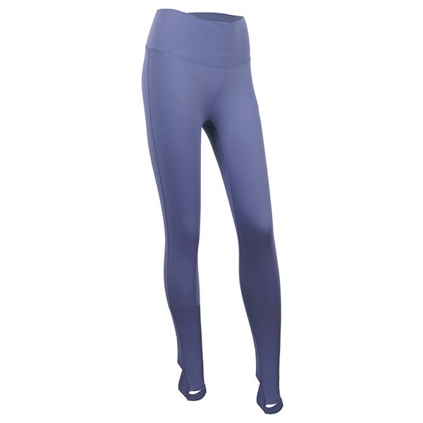 Elasztikus női sport leggings magas derékkal, vágott sarokkal